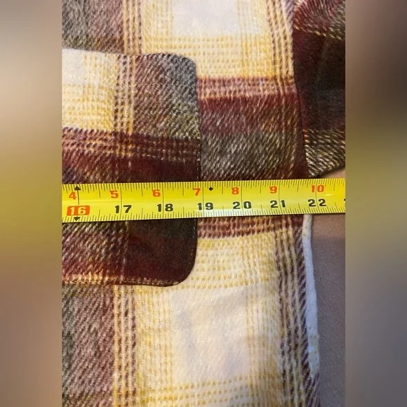 FANTASLOOK PLAID FLANNEL SHIRTS FOR WOMEN BUTTON DOWN SHACKET, Medium - Picture 6 of 7
